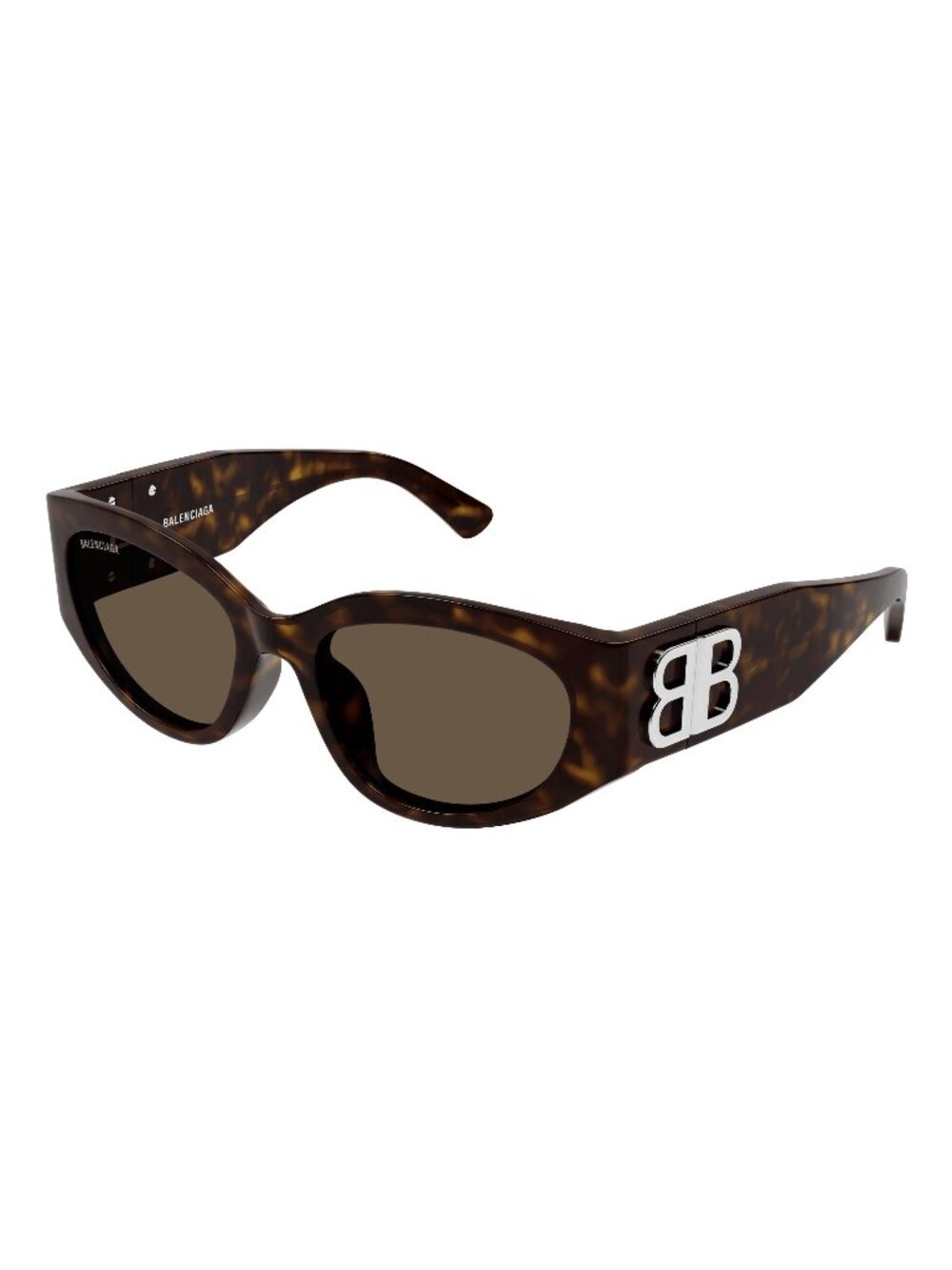 New Balenciaga Women's Sunglasses Havana Square Brown Lens Acetate Frame 003 55